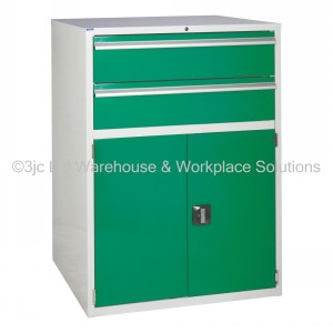 Euroslide Storage Cabinet 2 Drawer & Cupboard 1200mm
